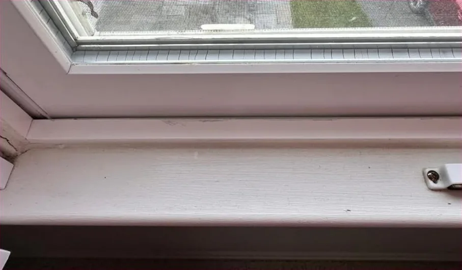 Clean window sill after cleaning